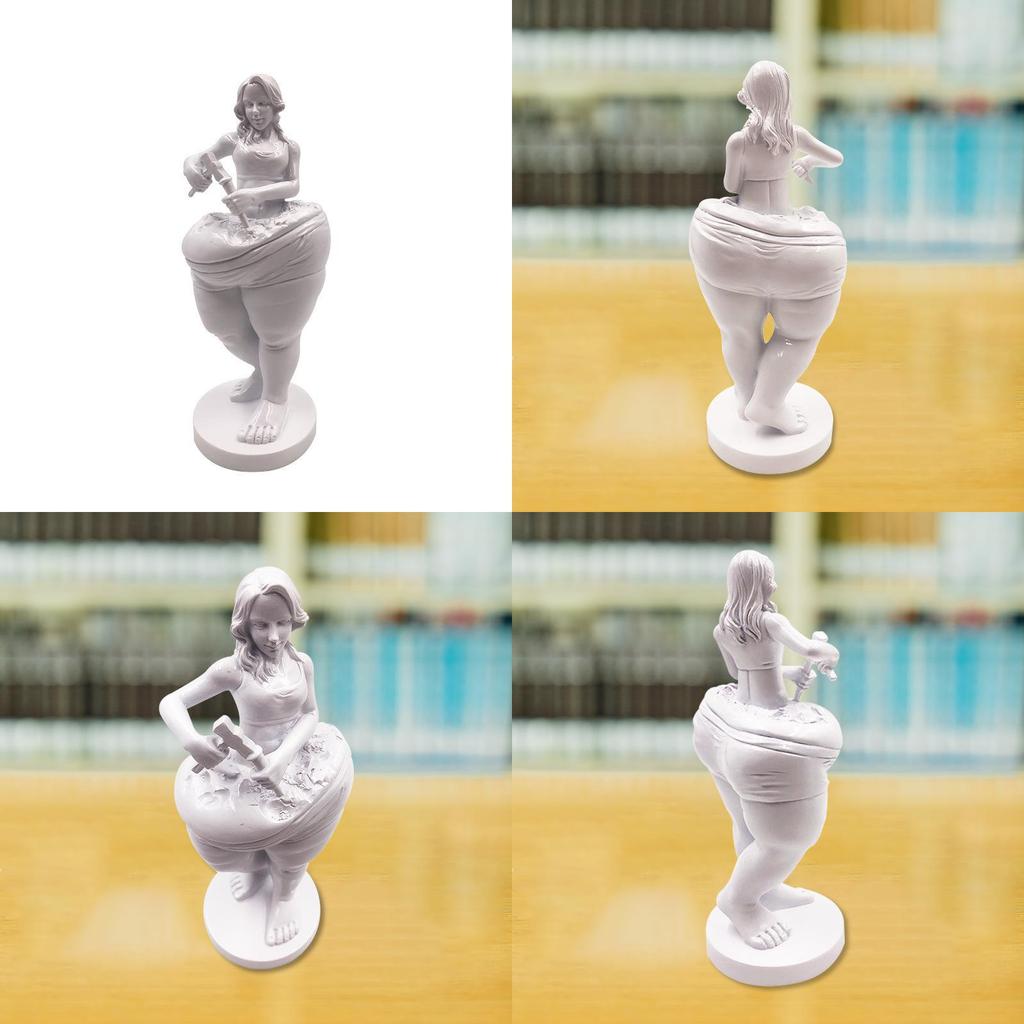 Modern Minimalist Resin Sculpture Plump Woman Goddess For Beauty Salons