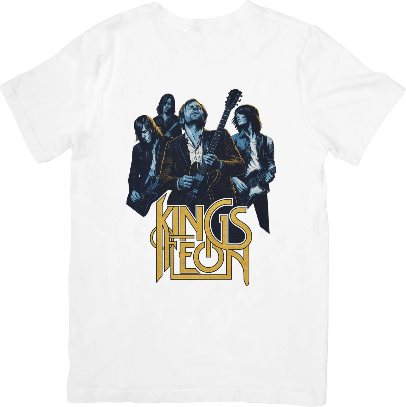 

Kings of Leon Music Fit for Men & Women Quality Cotton T-Shirt White. L