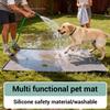 Tovaglietta per animali domestici Antiversamento Facile da pulire Pieghevole Tappetino per l'alimentazione di cani e gatti Silicone Antiscivolo Impermeabile Tappetino per animali domestici