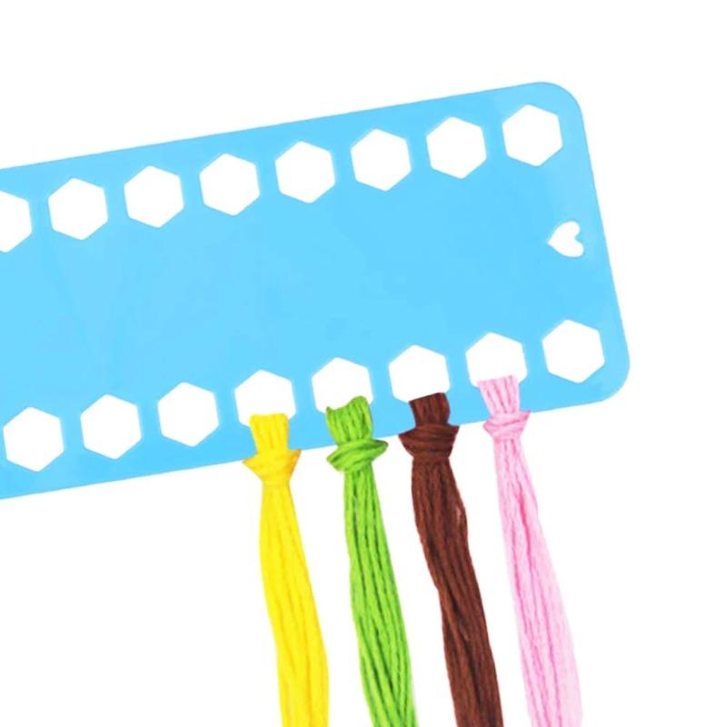 10 Pcs Cross Stitch String Hole Thread Board Embroidery Threading Board Embroidery Entanglement Thread Board Plastic