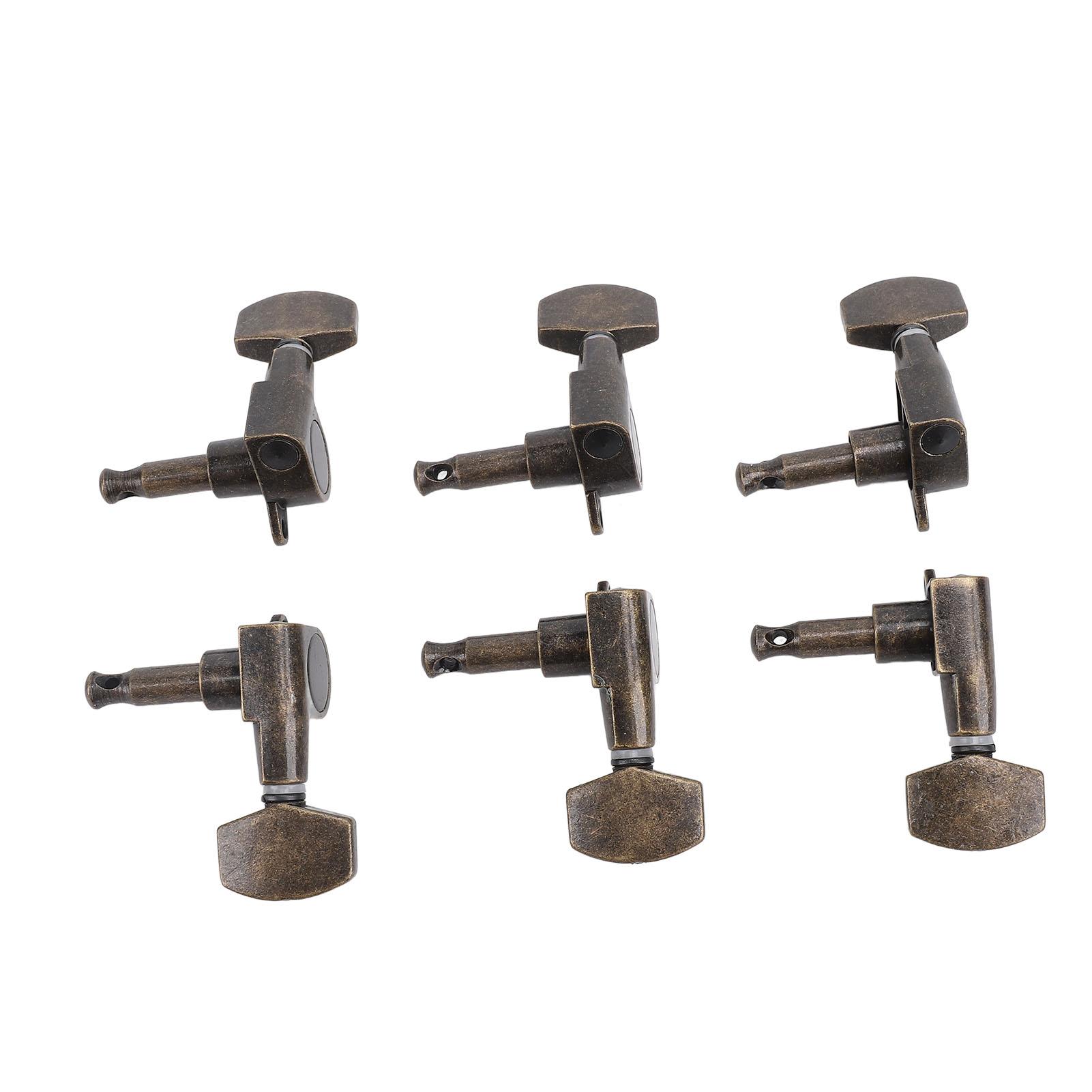 

6 Pcs 3R 3L Guitar String Tuning Peg Bronze Closed Style Stainless Steel Machine Head for Electric
