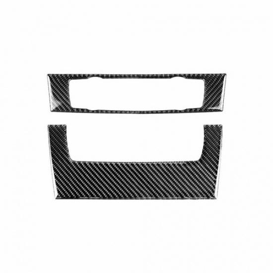 For BMW 3 Series E90 E92 2005-12 Carbon Fiber Console CD & AC Panel Cover Trim