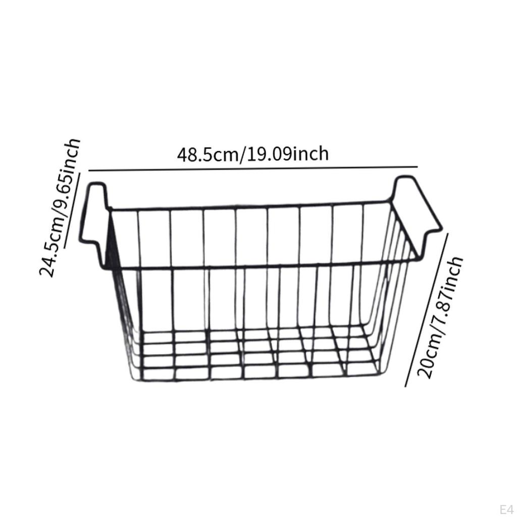 2 Pieces Deep Freezer Steel Wire Baskets Refrigerator Basket Practical
