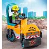 Playmobil 71751 ouvriers avec rouleau compresseur et signalisation, action heroes, la construction, 43 pièces, dès 4 ans