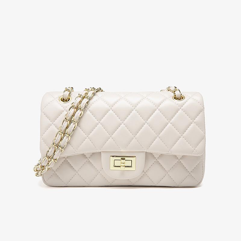 Bag Women's Summer New Single Shoulder Oblique Span Chain Bag Rhombus Small Square Bag Solid Color