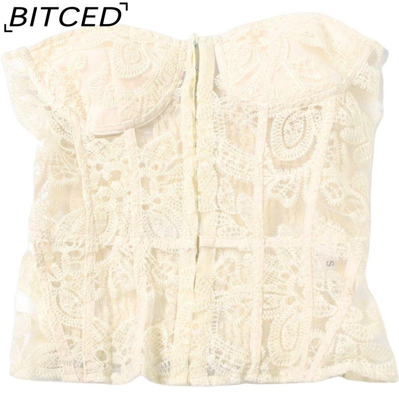 BITCED Spring Women's Solid-Color Slim-Fit Streetwear Off-the-Shoulder Halter Backless Tank Top