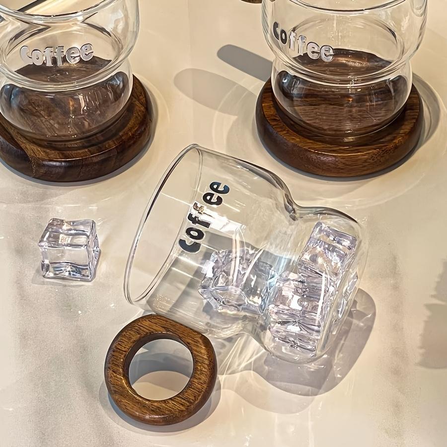 Coffee Cups Set Transparent Glass Water Cups Home Kitchen Office Espresso Juice Cold Drink Glass Cup Mug Drinking Utensils Gifts