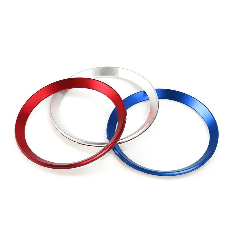 2pcs/set Chrome Aluminum Car Exterior Logo Ring Front Hood Trunk Lid Badge Circle Decoration Emblem For B+M+W 3 4 Series M3 M4 E36 E46 E90