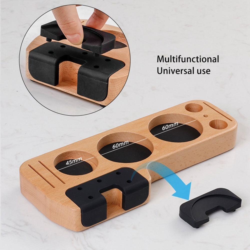 51mm 53mm 58mm Compatible Wood Tamping Station Espresso Tamping Station Espresso Machine Area