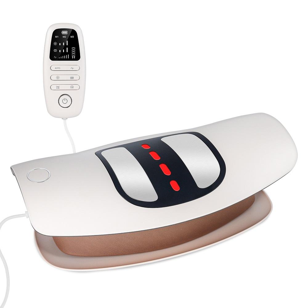 

Электрический поясничный тракционный массажер с регулируемой вибрацией, поясничный тракционный массажер, поддержка поясницы и позвоночника, машина для массажа спины белый