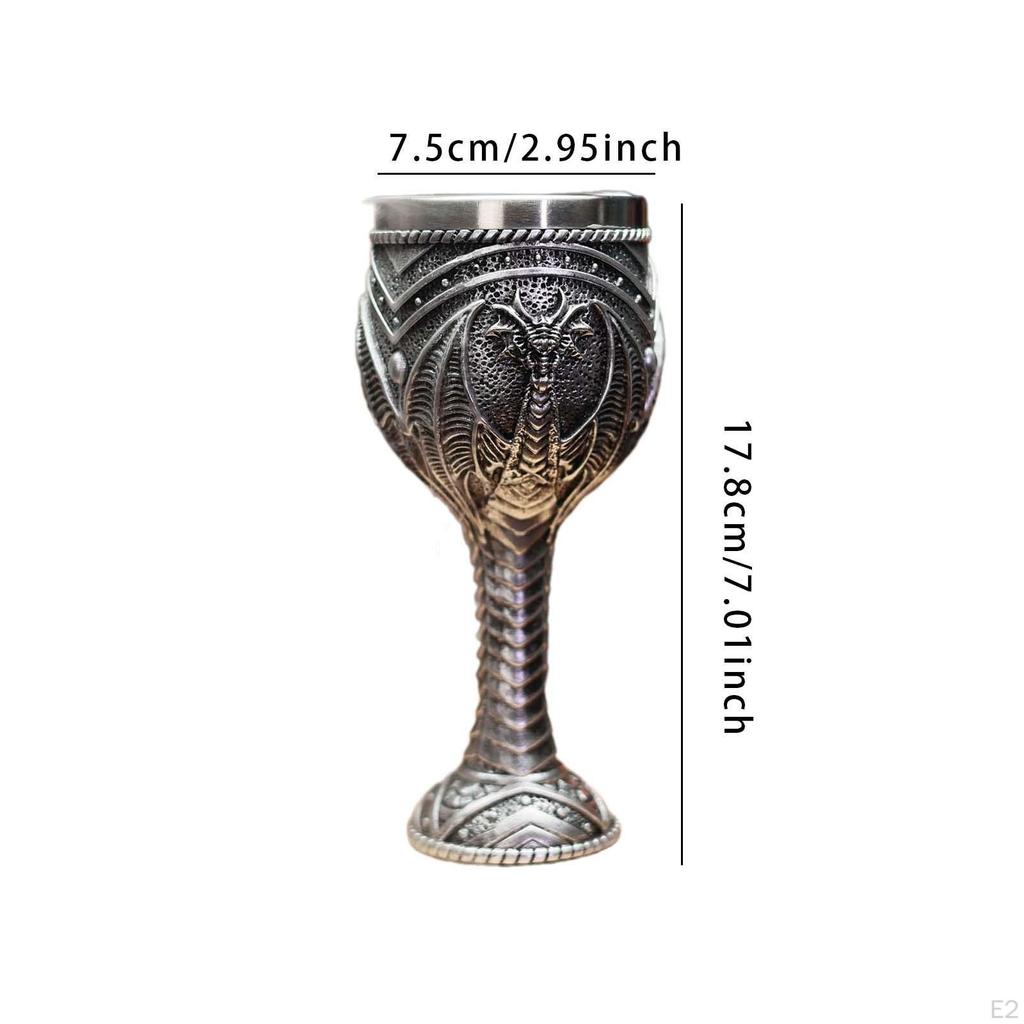 Vintage Medieval Goblet Ceremonial Drinkware Anniversary Gifts Reusable Handcraft Desktop Decor