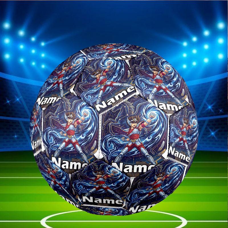 Custom Name Personalized Saint Seiya Print Size 5 Soccer Ball Training & Match Football, for Team, Kicking, Gift for Football Enthusiasts