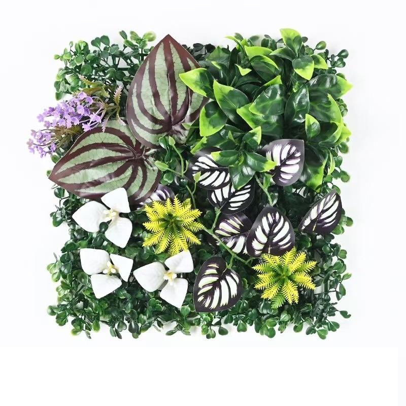 1PC 25X25cm Artificial Plants Grass Wall Panel Hedge for Indoor Outdoor Home Garden Decoration Fake Plant Grass Wedding Decorati