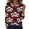 Women's Casual Long Sleeve Print Crewneck Top