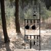 Multi-function Camping Cookware Stand Hanging Organizer with Hooks for Camping