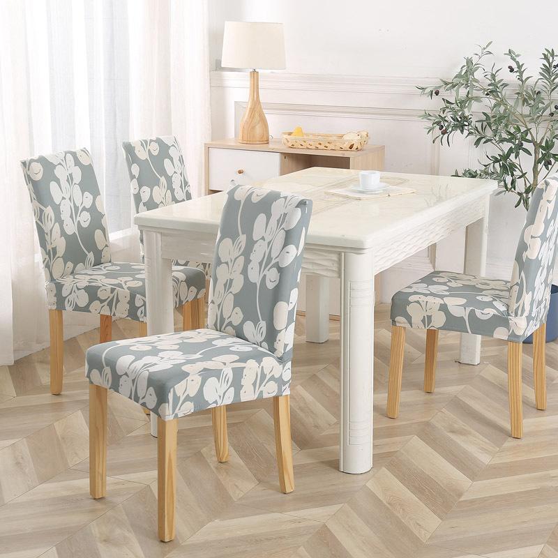 Bedruckter Stuhlbezug Elastischer Küchen-Sitzbezug Stretch Spandex Stuhlbezüge für Esszimmer Hochzeit Hotel Bankett Waschbar