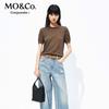 MO&Co. Women's Pleated Backless Short Sleeve Top