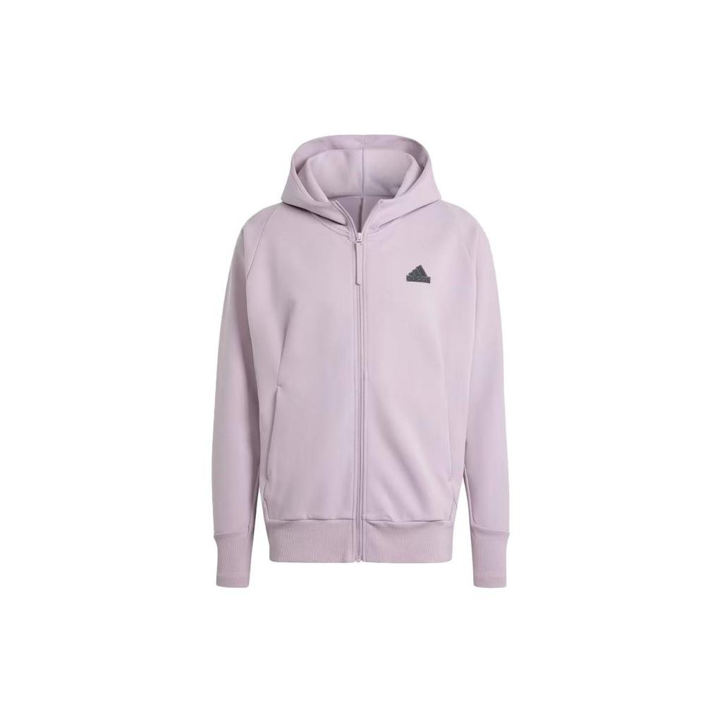 Adidas Z.N.E. Winterized Full-Zip Hooded Track Top Men Jacket Light-Purple IN1847