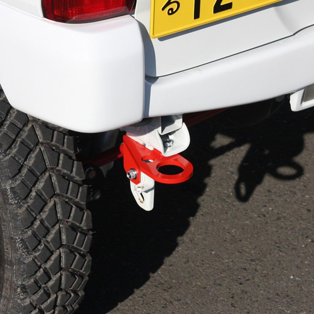Apio T9 Tow Hook 9mm Thick Red for JB23 with Rear FRP Bumper Passenger Side