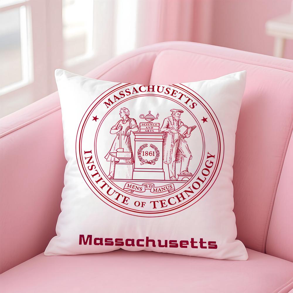Academic Global Theme Art BBacktoschool Season Cushion Cover Pillowcase Short Plush Invisible Zipper Room Sofa Cushion Cover