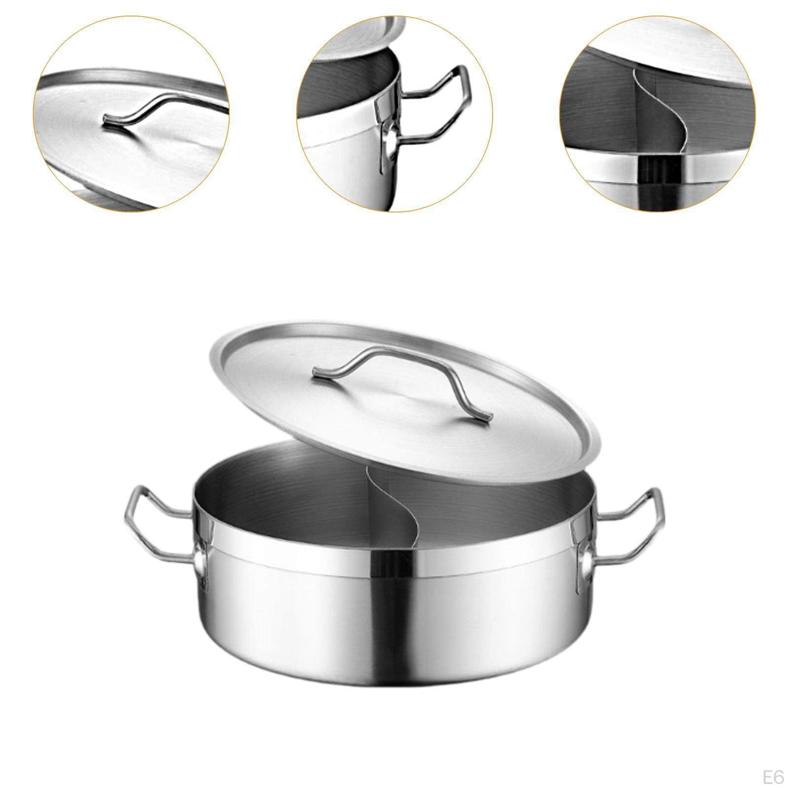 Кастрюля с разделителем Китайская крышка 2-сторонняя кастрюля для супа Толстая кухонная — фото 8