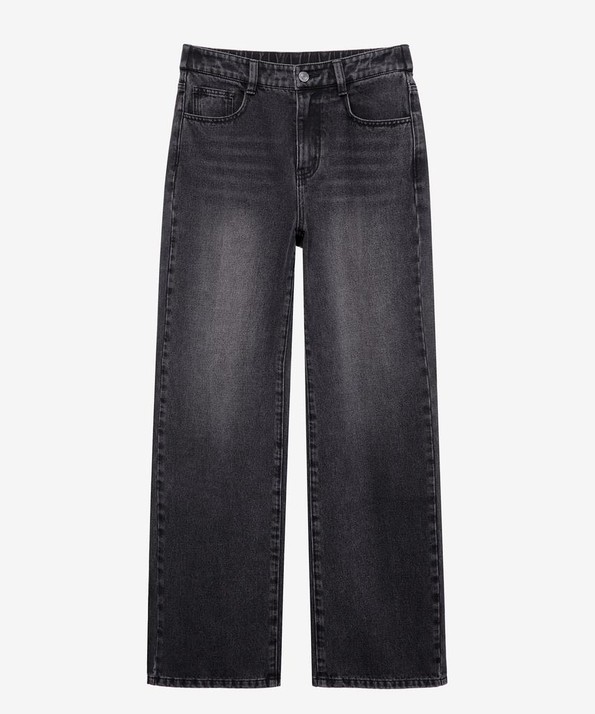MIND BRIDGE WOMEN [W] Wide Gray Elastic Denim Pants