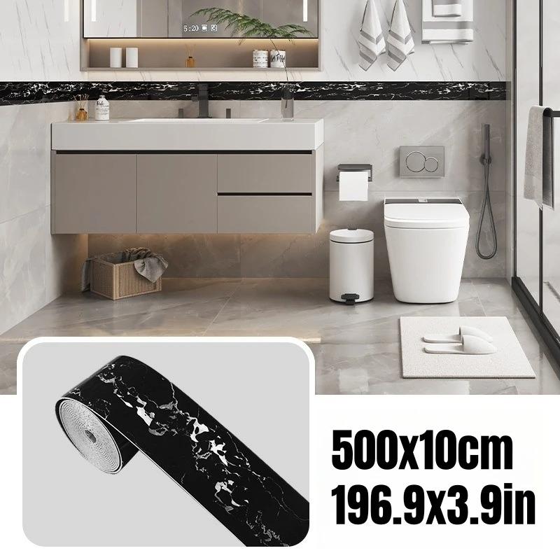 1PC 5mx10cm Self Adhesive Skirting Board Thickening Flexible Foam Wall Stickers Waistline Tape with Aluminum Foil Bottom
