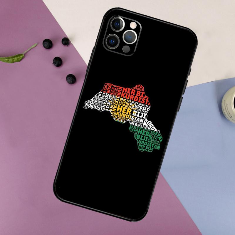 Kurdistan Flag Phone Case For iPhone 16 15 14 13 12 11 17 Pro Max 13 mini 16 Plus 16e 17 Air Bumper Cover