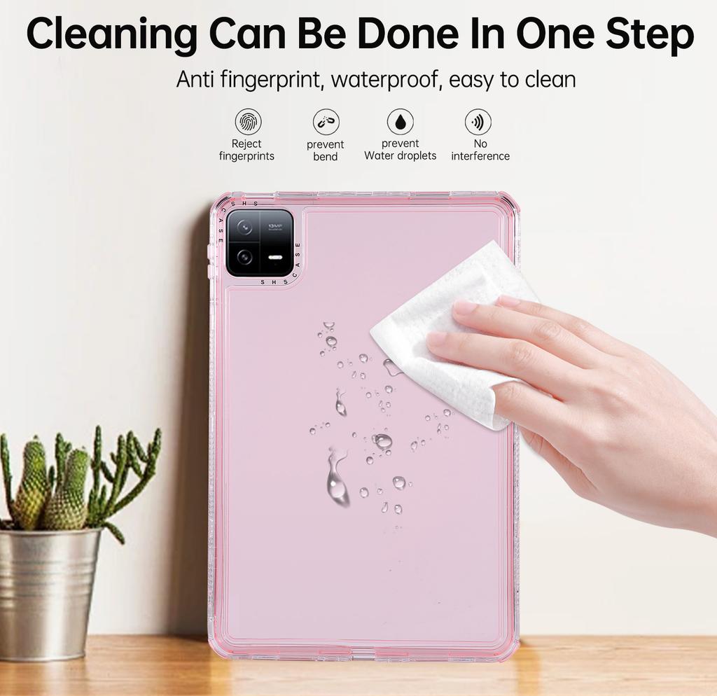 Für Xiaomi Pad 6 Klare Hülle 3 in 1 PC+TPU Stoßfeste Tablet-Hülle