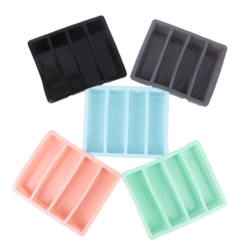 4 Grids Long Ice Cube Tray Mold Reusable Silicone Ice Cube Mold Bpa Free Ice Maker Food Grade Silicone Ice Cubes Mould