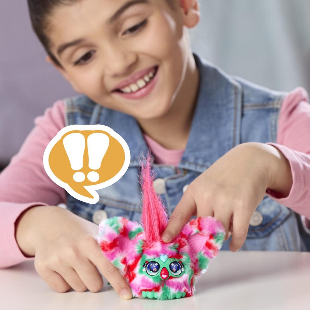 Hasbro Furby Furblets Pepmint, Special Holiday Edition, Features Over 45 Sounds, Furby Language, Plays, and Powered Plush Toy, Ages 6+ (G1436)