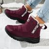 Women's Platform Snow Boots Winter Warm Waterproof Ankle Booties With Fur Lined Comfortable Walking Shoes Non-Slip Outdoor Short Boots for Women