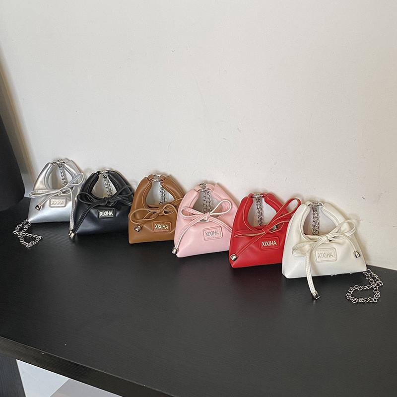 Mini Pu Girl Chain Crossbody Bag With Butterfly Bow And Breathable Lightweight Design For Daily Use