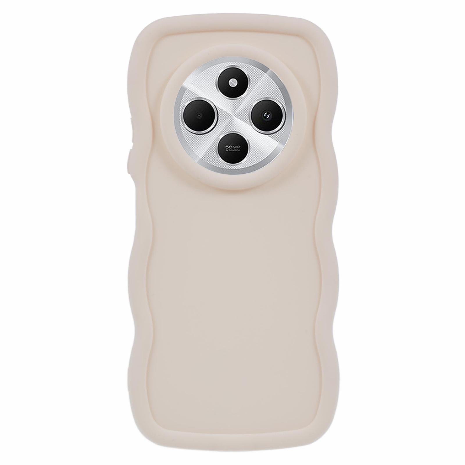 

Чехол TPU для Xiaomi Redmi 14C 4G/14R 5G/Poco C75 4G защитный чехол для телефона уникальная волнистая рамка White