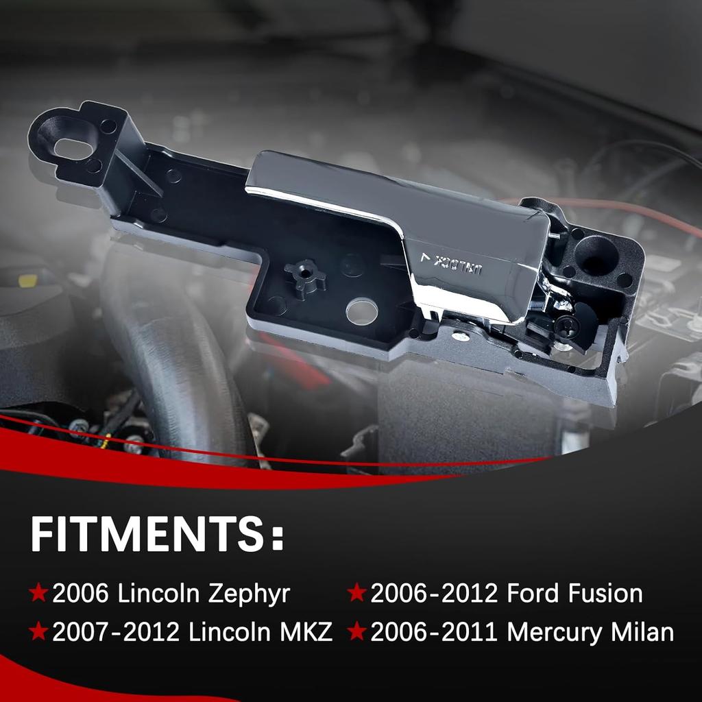 FAERSI Interior Door Handle Front Driver Side For 2006-2012 Ford Fusion, 07-12 Lincoln MKZ & 06 Zephyr, 06-11 Mercury Milan Replaces # 6E5Z-5422601-A