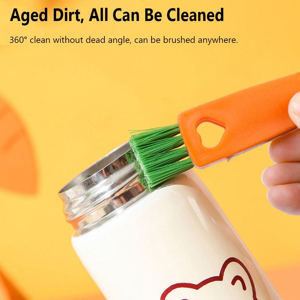 Dust Removal Cleaning Tool Lunch Box Lid Cleaning Brush Rubber Ring Milk Bottle Cleaner Cup Cover