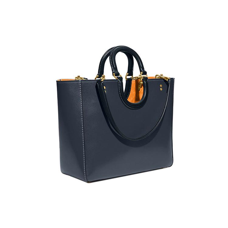 New COACH Glove Tanning Tote Bag, Shopping Bag, Portable Crossbody Bag, Shoulder Bag Large Size Women's Dark Blue CH592-B4L6L