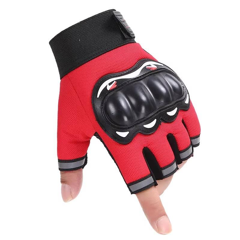 Factory Protective Motorcycle Cycling Gloves Half Finger Touchscreen Compatible Gel Outdoor Use Breathable Polyester