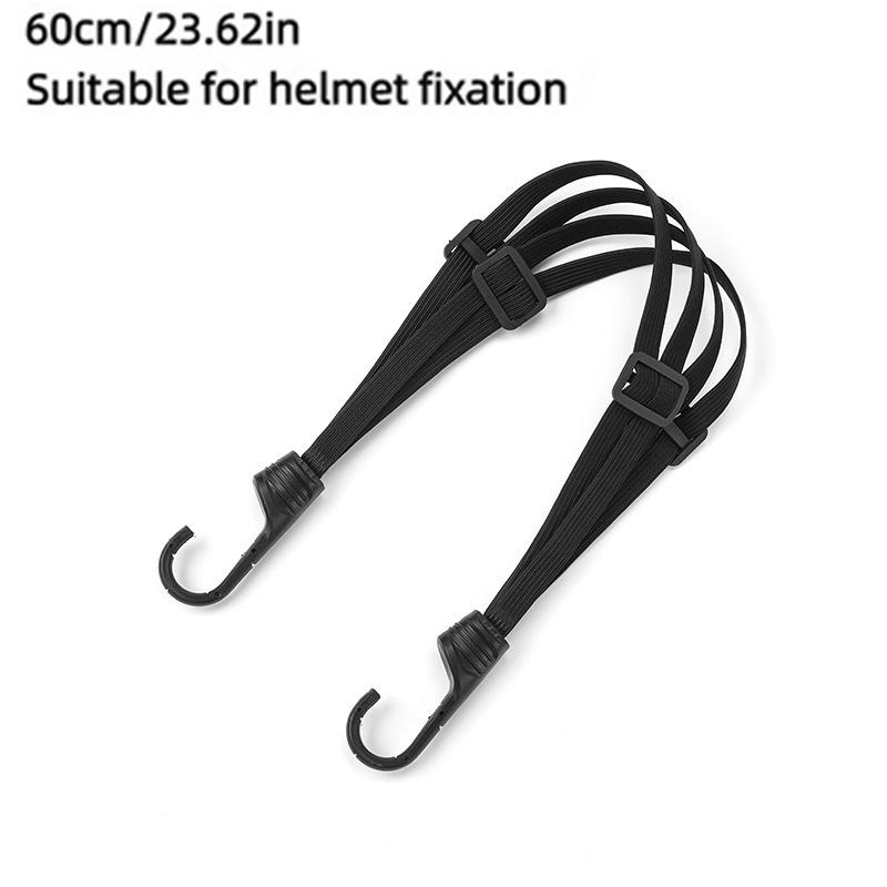 Motorcycle Helmet Luggage Cord Bungee Bandage Luggage Helmet Retractable Elastic Strap 24"/60Cm and 35.4"/90Cm Package Universal