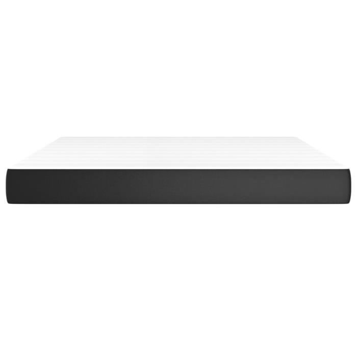 347822 vidaXL Pocket Spring Bed Mattress Black 160x200 Cm Thickness 20 Cm Faux Leather