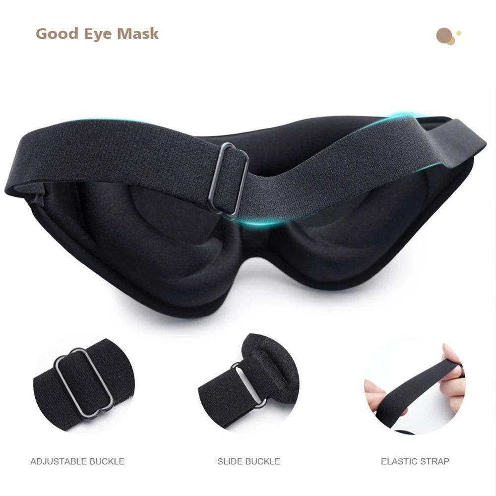 No Pressure Blackout Eye Mask Deep Contoured Eye Cover Ergonomic 3D Sleep Eye Shade Travel Use