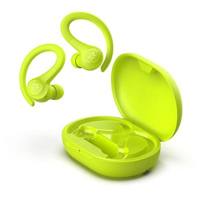 Oficial JLab Go Air Sport Sem Fio e para e o com Compatível com iPhone e Único 32 Horas de Gancho de Orelha Fones de Ouvido Amarelos Oficiais JLab,