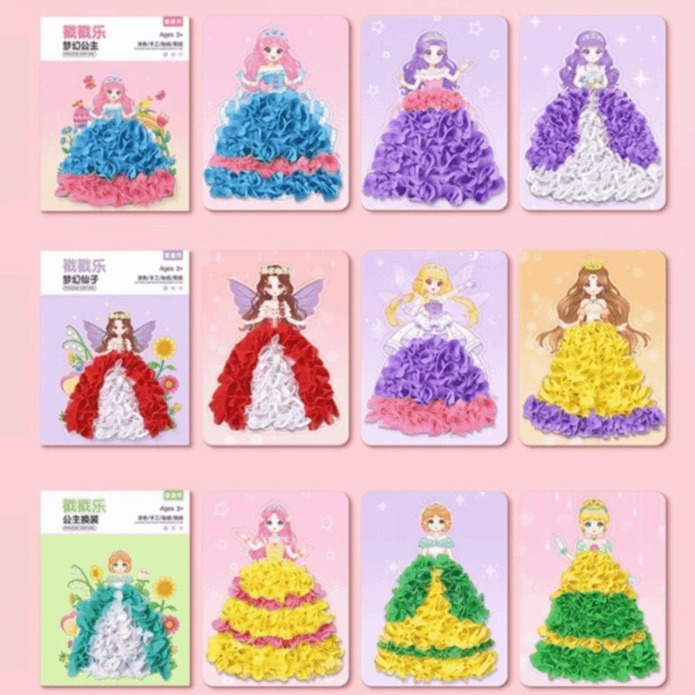 Creative Puzzle Puncture Painting Kit DIY Craft Fabric Poking Art Poke Drawing Craft Dress Up
