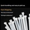 100Pcs Self-Locking Plastic Nylon Cable Tie White 4x300 Fastening Ring Loop Wrap Strap Zip Organiser 3x200MM Industrial Set