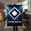 Custom Name,Hamburger SV Printed Flannel Blanket, soft throw for bedroom sofa, washable, Christmas present, great gift.