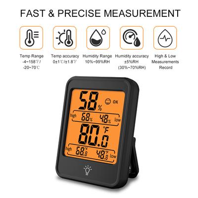 Digital Hygrometer Thermometer Indoor Temperature and Humidity Gauge Monitor Meter with Large LCD
