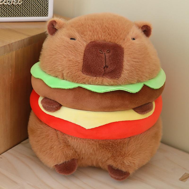 Kawaii Capybara Plush Transformation Dolls Stuffed Toy Bag Pendant Cartoon Animals for Boys Girls Birthday Xmas Gifts Home Decor
