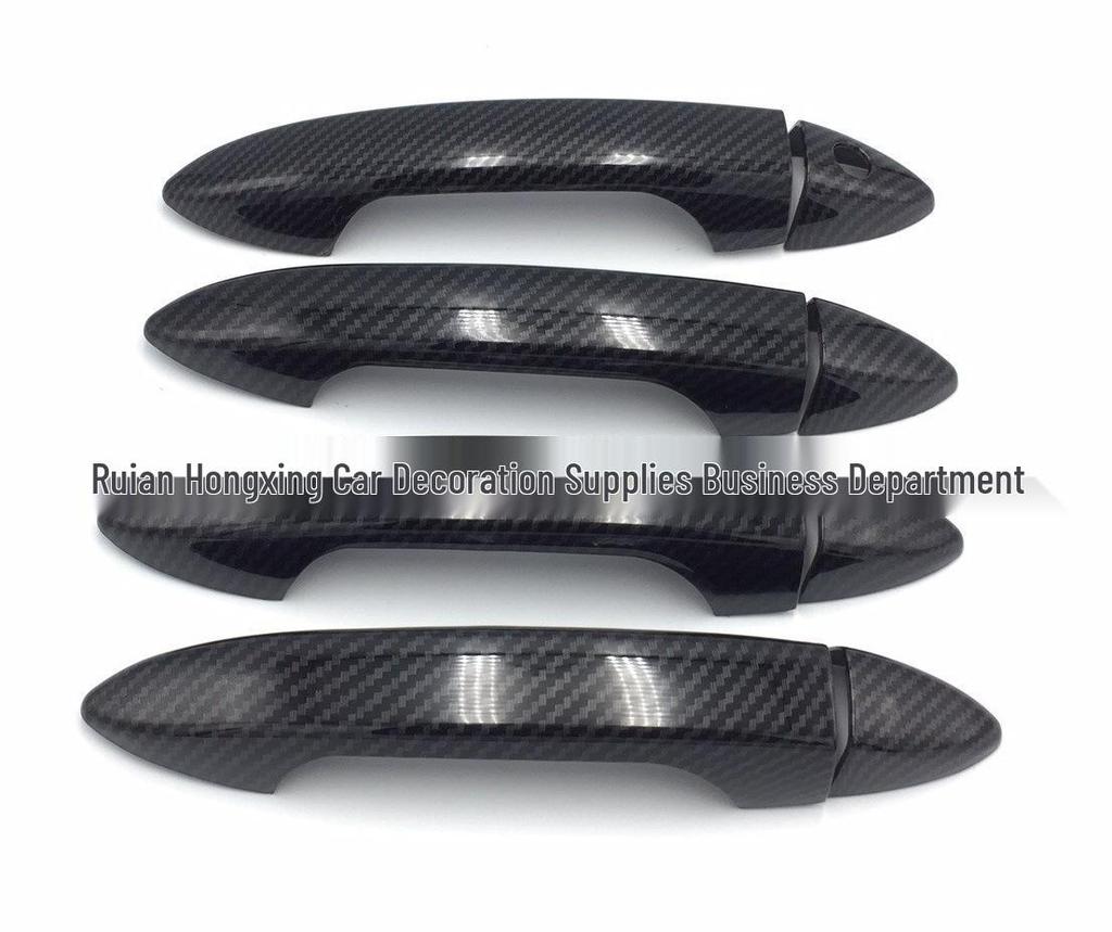 9th-Gen Accord 14-16 Model Handle Pull Decorative Carbon Fiber Shell Sticker, Electroplated Bright Black