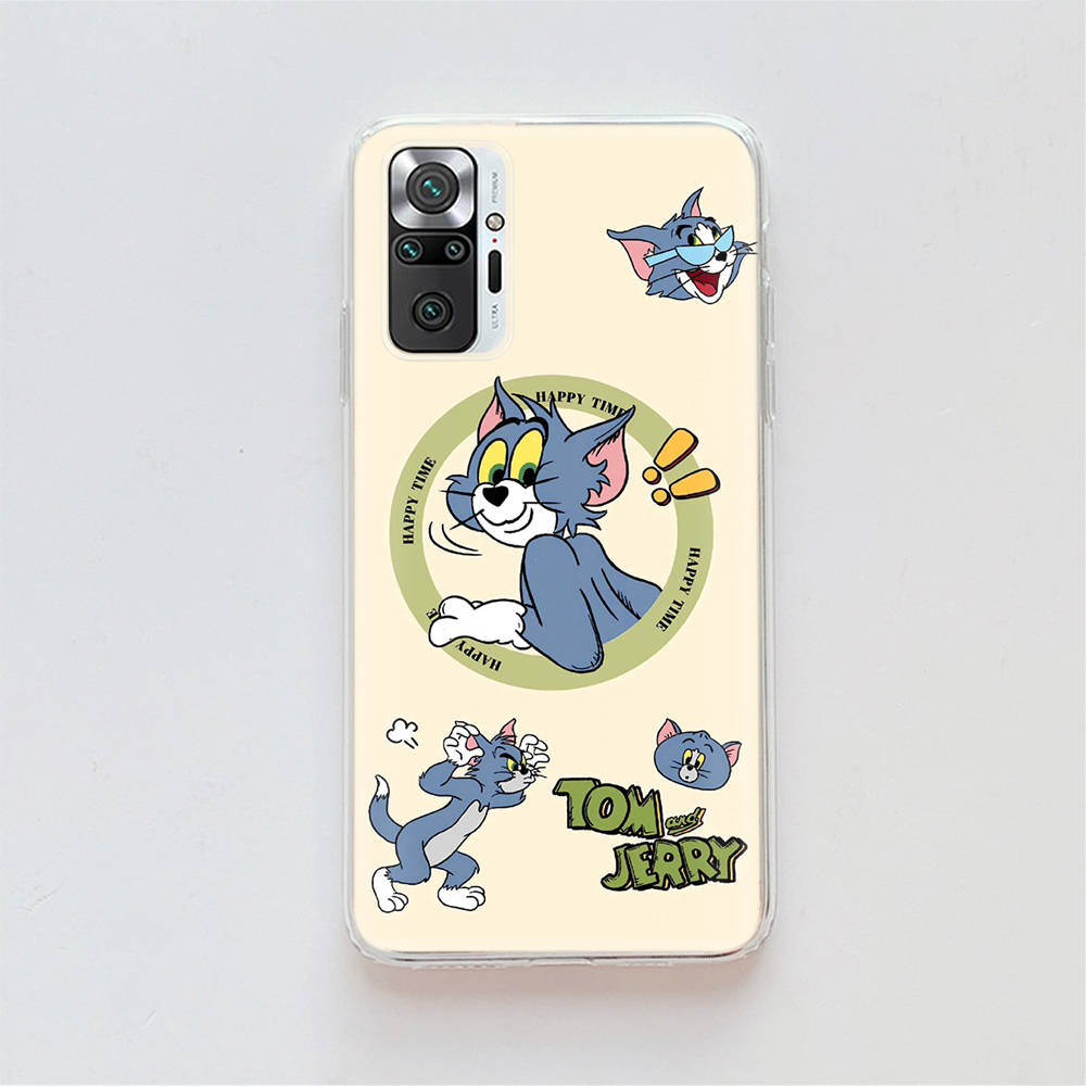 Transparente Hülle für Samsung A04 A14 A23 A34 A54 M23 M33 M52 M53 Realme Narzo 50 50I 50a Prime C35 C55 C30S 10 9 Pro T-91 Tom und Jerry