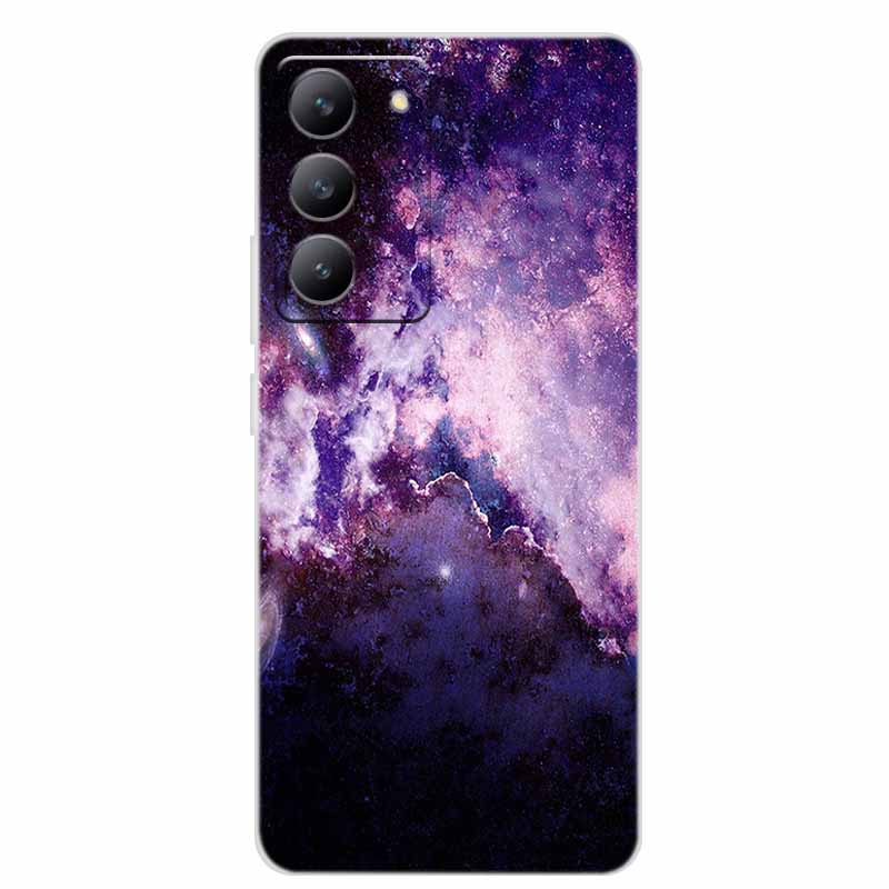 For Redmi 15 4G Phone Case Fashion Flowers Transparent Silicone TPU Soft Back Cover Case For Xiaomi Redmi 15 5G Case Redmi15 Bag